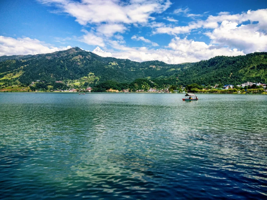 Boats on Fewa lake, Pokhara